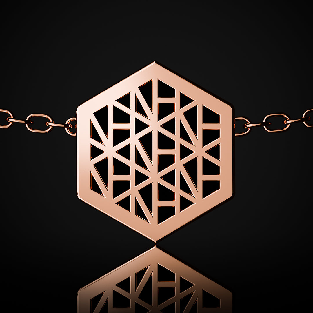 Naude Bourn's Embrace You layered choker necklace in 18k rose gold, timeless and elegant
